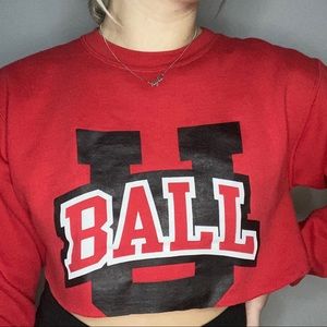 Ball University crop Champion hoodie